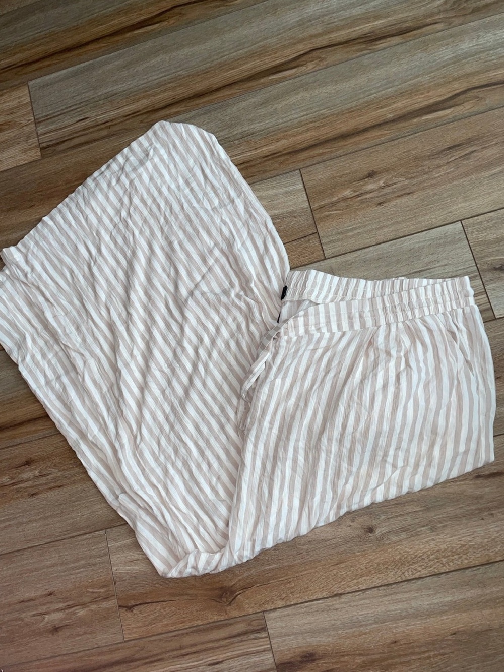 Torrid Cream and White Striped Wide Leg Pants 6X